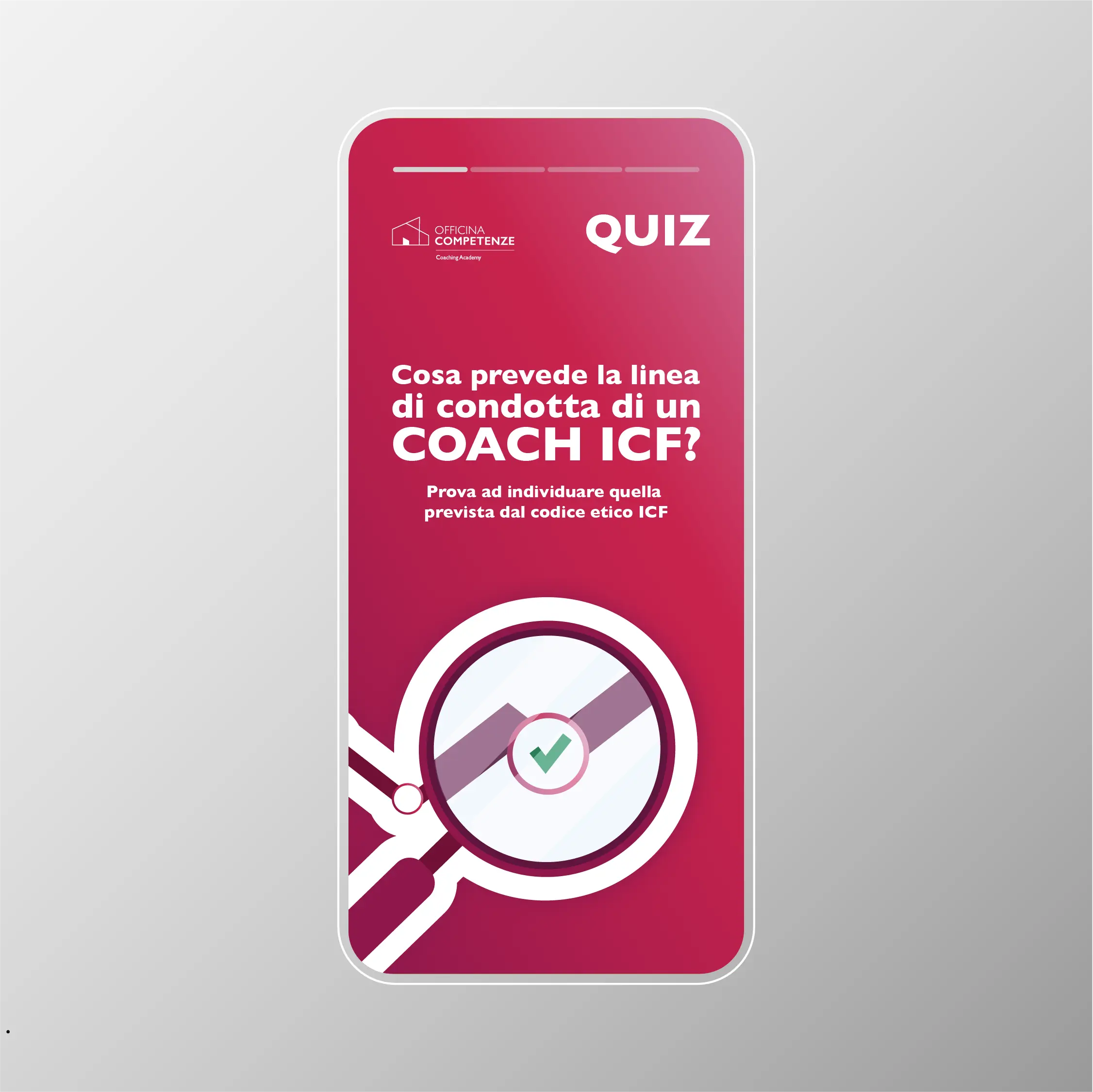 Grafiche per le storie da postare sui social di Officine Competenze