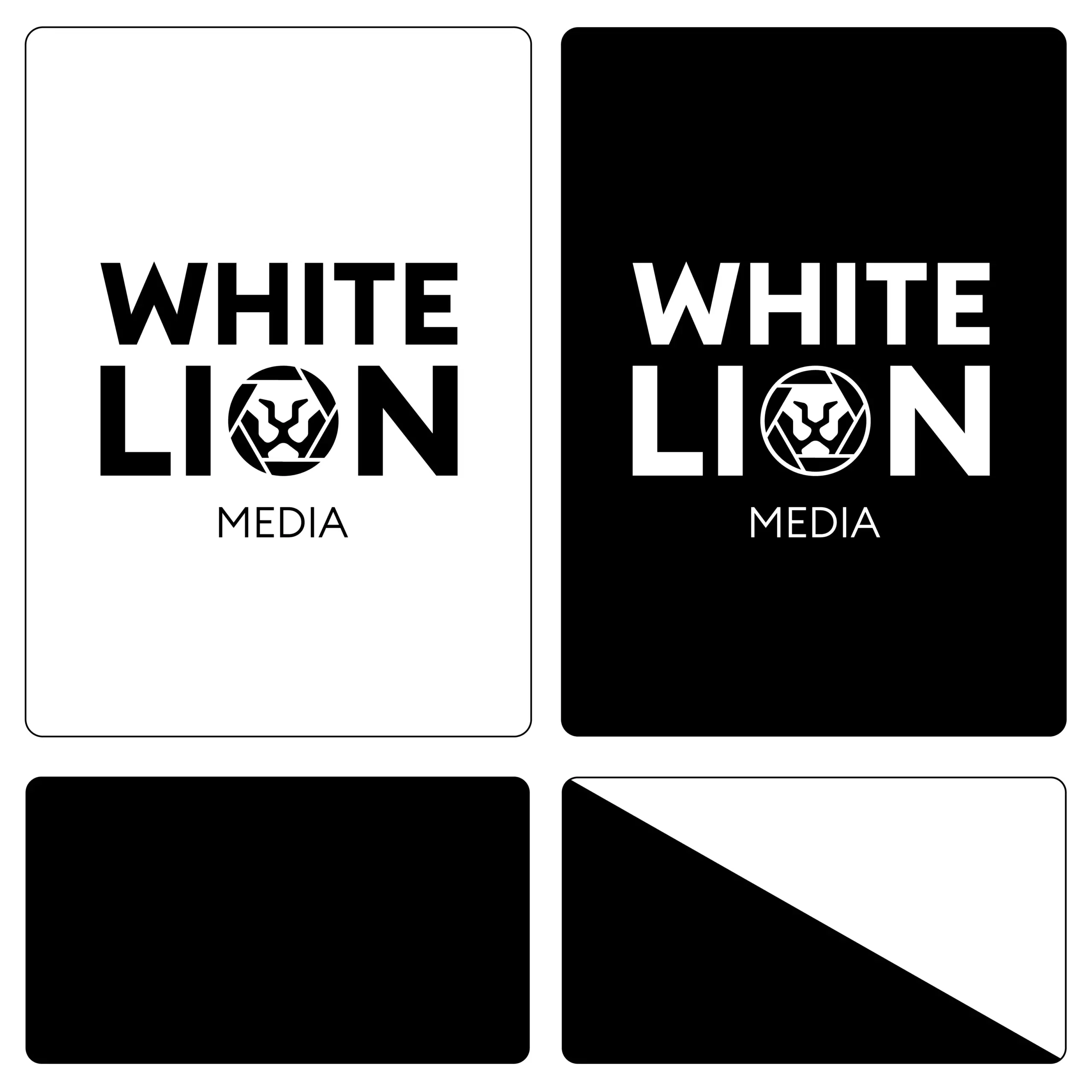 Logo di "White Lion" e palette di colori del brand
