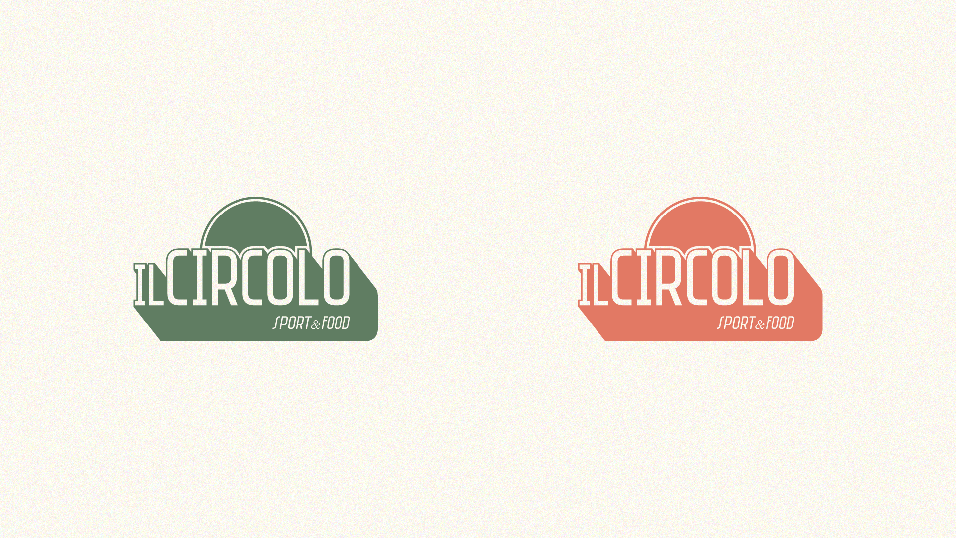 Logo di "Il circolo food & sport" in due colori: verde e arancione