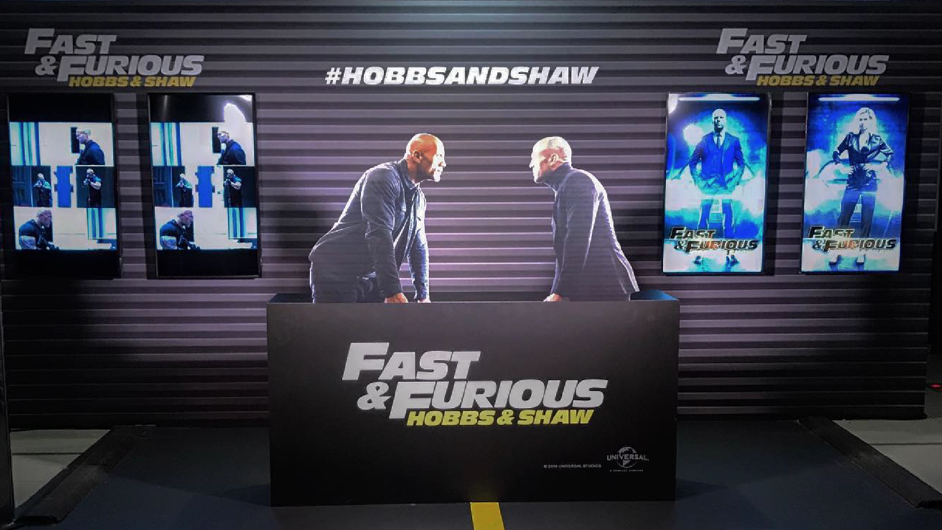 Cartonato per la prima del fil Fast & Furious 8 Hobbs & shaw