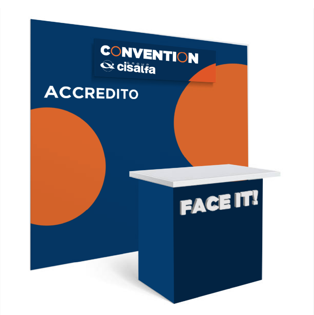 Allestimento stand e backdrop per l'evento Cisalfa People